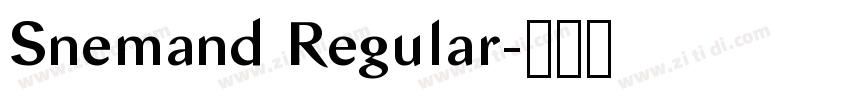 Snemand Regular字体转换 Snemand Regular字体转换